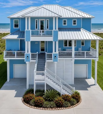 Beachfront NEW Luxury Build-4B, 4.5B, Elevator, near Surfside Beach, Freeport TX - 4 estrellas