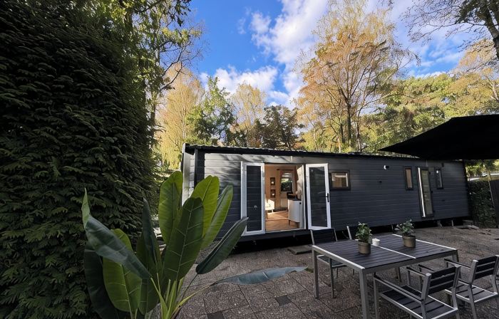 Deluxe chalet with private outside jacuzzi.