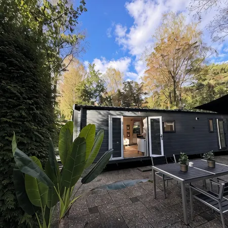 Deluxe chalet with private outside jacuzzi.