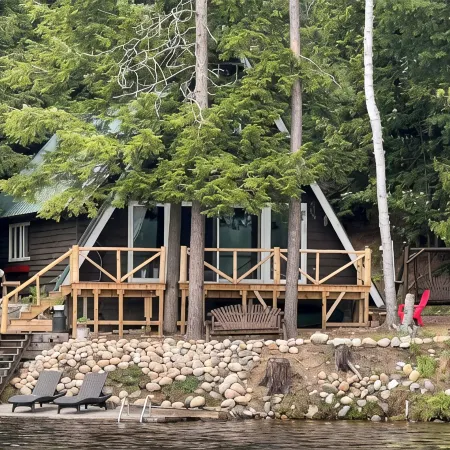 Cozy,secluded waterfront lodge nestled in the Adirondack Mountains. Pet friendly