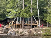 Cozy,secluded waterfront lodge nestled in the Adirondack Mountains. Pet friendly