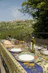 Villa with pool, 4 rooms en suite, WiFi A/C, walking distance from San Gimignano - balcony