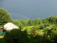 One-Of-A-Kind Yurt Surrounded by Waterfalls