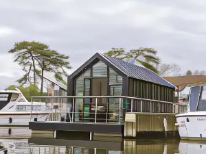 Water Cabin with Water Sports Equipment and Bikes, Bath