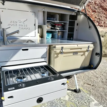 Red Rock Base Camps Teardrop Trailer #2. Take your hotel room outside!