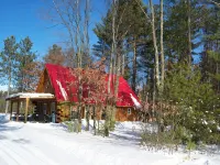 Private Red Roof Cabin - Rustic Log Cabin In The Woods! - 3-Star