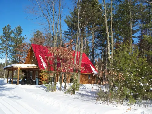 Private Red Roof Cabin - Rustic Log Cabin In The Woods! - Chalets
