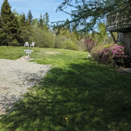 Aldernest Den - Mount Desert Island/Acadia -walk across the lawn down to shore