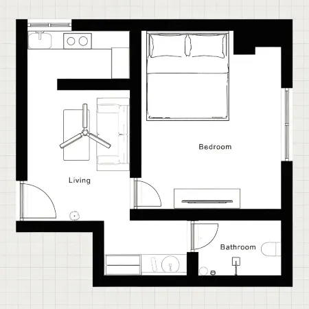 Modern Studio Apt | 15 mins to Airport | Fast WiFi