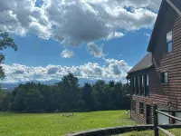 High View Lodge, log chalet with unparalleled views of Western Maine Mountains