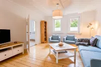Modern apartment in a half-timbered house in the city center