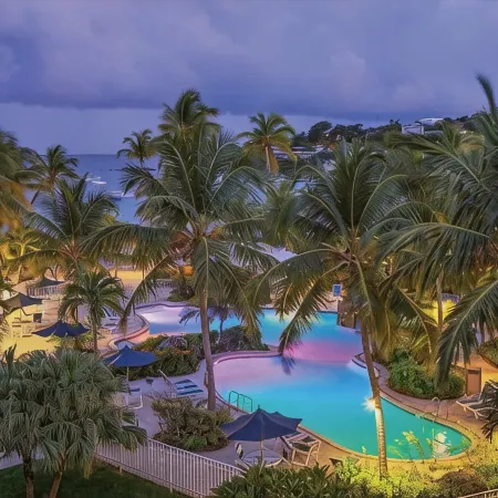 Beautiful Ocean View 2 Bed 2 Bath Condo above the Beach at Cowpet Bay East