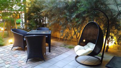 庭 ホテルソビアル大阪 ドーム前の写真