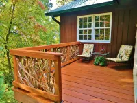 Wi-Fi PRIVATE Cabin in town Black Mountain Montreat FAST to Asheville WOODS - 木屋