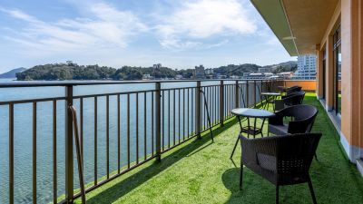 ホテルからの眺望 胡蝶蘭の写真