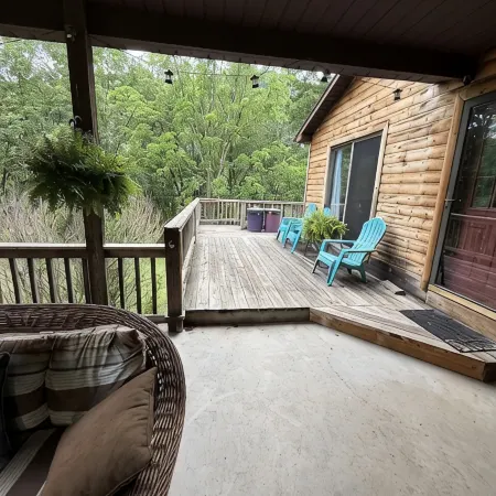 gaze at Seneca Rocks from living room sofa