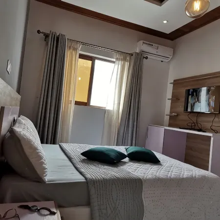 Modern two-rooms spacious apartment with pool, terrace,amazing sea and town view