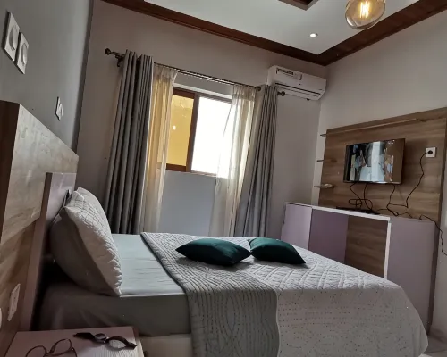 Modern two-rooms spacious apartment with pool, terrace,amazing sea and town view Hotels in Fako