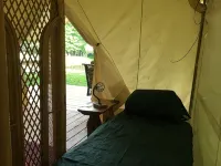 Full Site Woodland Glamping Rental near 3 of NY's Finger Lakes for 14+