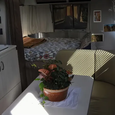 Cozy Airstream Escape, Hot Tub & Lights