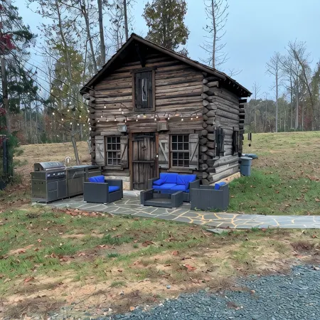 Cabin on Pond and Vineyard next to Aging Cave