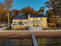 6BR Houghton Lake House w/ Indoor Pool, Hot Tub, and Golf Simulator - Sleeps 24 - Boutique