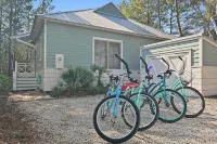 30A Beach Bungalow in Inlet: Steps from Sea, Pool with Golf Cart & Cruiser Bikes