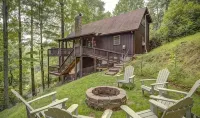 Cabin Retreat With Mountain and Water Views!! Foosball, Fire Pit, AC - 4-Star