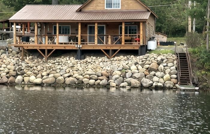 Adirondack lakeside 4 season home on Lake Algonquin with new hot tub