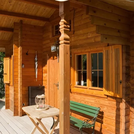 Gemütliches Blockhaus auf Schönem Campingplatz