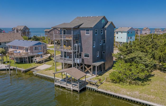 Spacious, newly remodeled, canal front home located in Avon, NC.