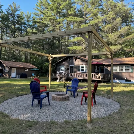 3 bedroom cabin in Chestertown with hot tub, fireplace, fire pit, wifi, and more