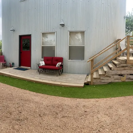 Texas Hill Country views at The Oval House on the Owl Spring Ranch near Boerne