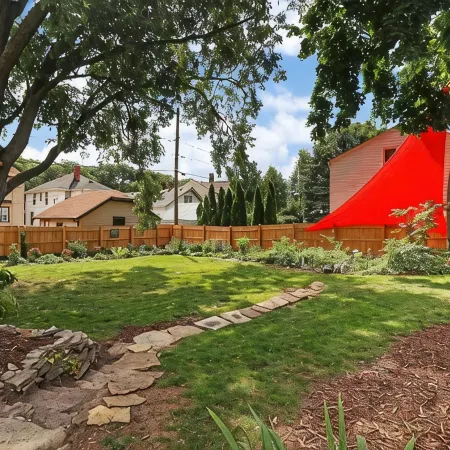 Historic house on tree lined red brick street of historic homes.