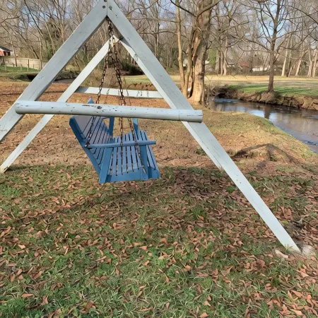 Blue House on the Creek