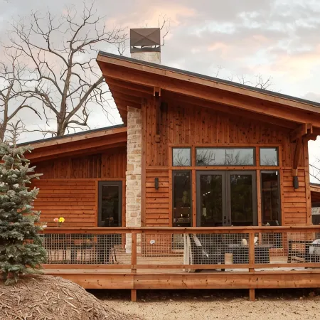 Modern Cabin on Monkey Island with Expansive Deck & Hot Tub!