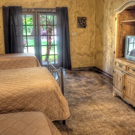 6-bedroom Lodge on 12 acres in Concan, Texas.  Swimming pool & hot tub.
