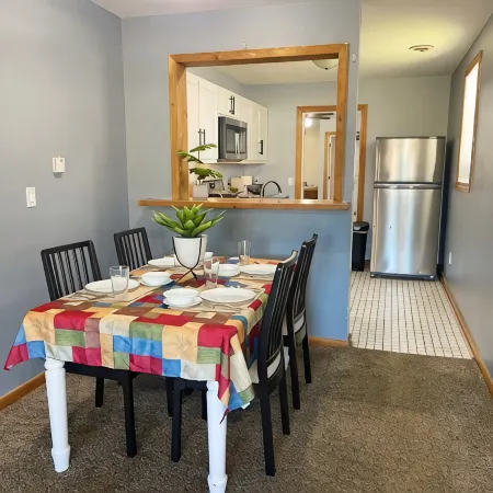 Private Downtown Apt, King Bed, Jet Bath, Fireplace, Grill, near Indiana Dunes