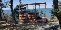 Oceanfront mini home, two decks, with spectacular views.