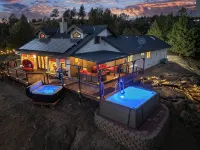 A cabin look house with Dome Room/Spa/Pool/View/Play Set/Game Room/FamilyFun Hotels in Ahwahnee