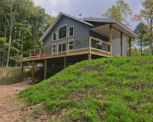 Brand New Build on Private Lake! Starlink Internet! Hotels in Phelps