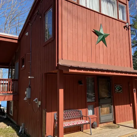 Adirondack Home on Lake Snow