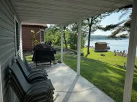 Big Pine Lakefront Retreat with Private Beach, Dock, Fire Pit & Sunset Views - 4-Star