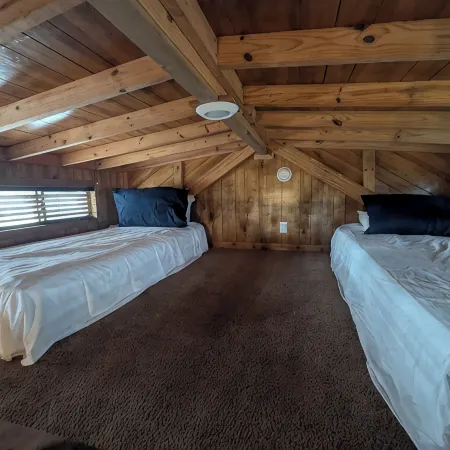 The coastal cabin ready for your family, friends, and your furry family members.