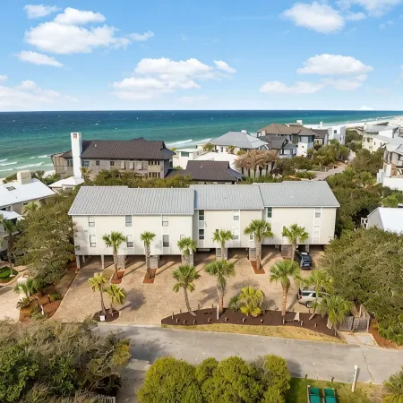 30A Gulf Side-60 Steps To Private Beach-7 Palms-Gated Community-Camp Creek Lake