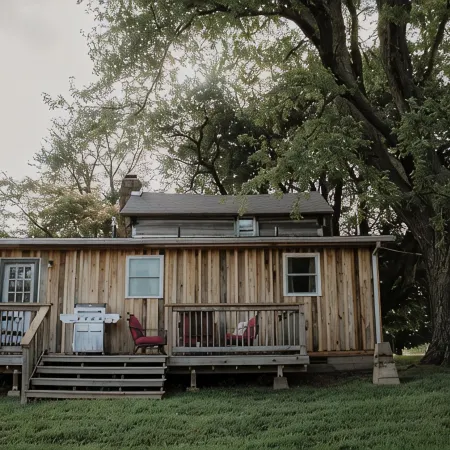 Rustic 1800s' Log Cabin with Modern Amenities on an Old Farm close to Owensboro