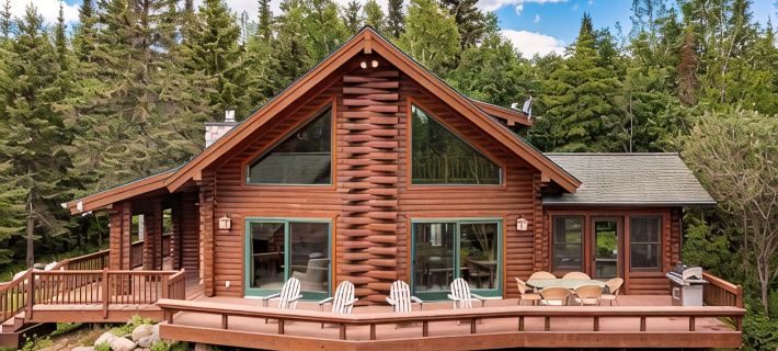 Authentic up North Log Cabin with Modern Comforts Hotels in Cook County