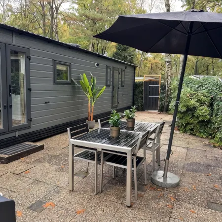 Deluxe chalet with private outside jacuzzi.