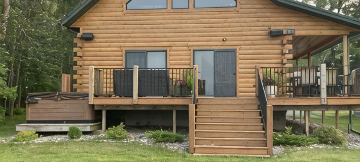 Luxury Waterfront Log Cabin ... Memories Abound Hotels in Marinette County