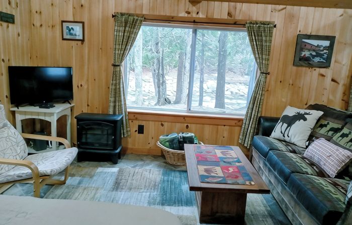 White Mountain Scenic River Camp with Cozy Cabin & Comfy RV